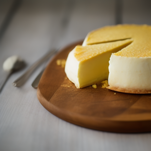 Tarta de queso y limón con base de galleta