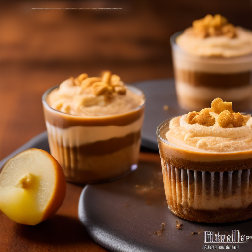 Mousse de turrón con caramelo salado