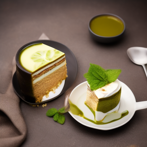 Cheesecake de té matcha