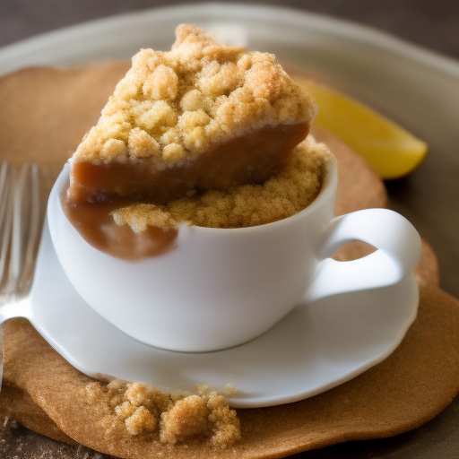 Tarta de peras con crumble de avena