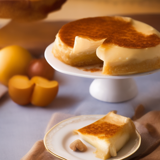 Tarta de queso con crujiente de almendras y miel